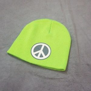 Green peace sign hat
